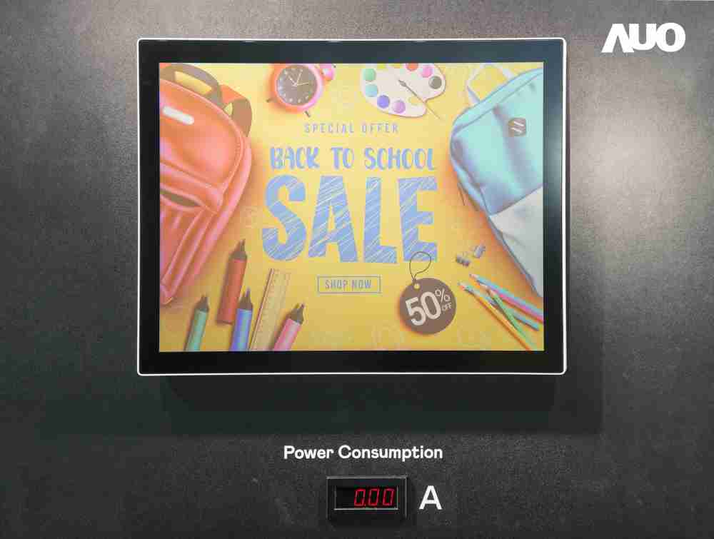 冰球突破展示胆固醇液晶超低耗能户外全彩显示器，，，，ChLC（胆固醇液晶）以双稳态技术使静态显示零功耗，，，具省电、、高彩度、、、环保的特性，，还整合软硬件系统解决方案，，可透过单一云端平台管理