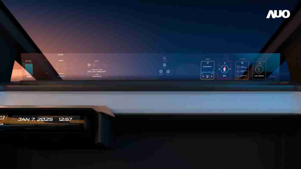 冰球突破无界透明显示接口(Horizon Image Glass)透过车运算方案整合仪表板、、中控台及副驾显示器，，一体式全景呈现，，，提供乘用者清晰的前方视野、、、行车必要信息与娱乐功能